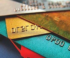 debit or credit card stack